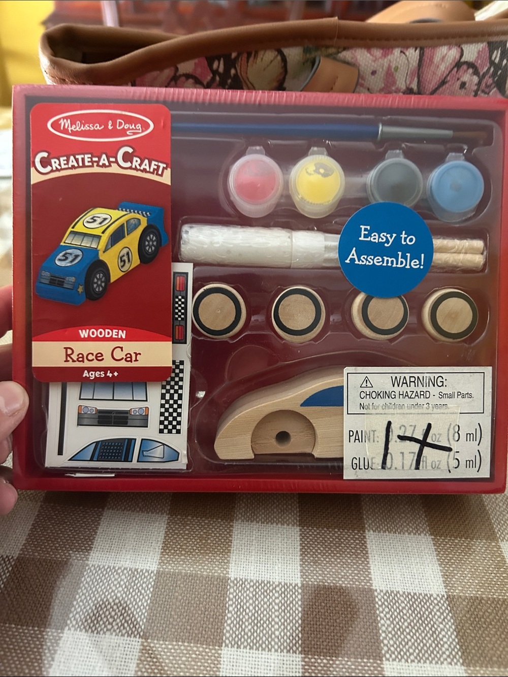 Melissa & Doug Create-A-Craft Wooden Race Car Kit